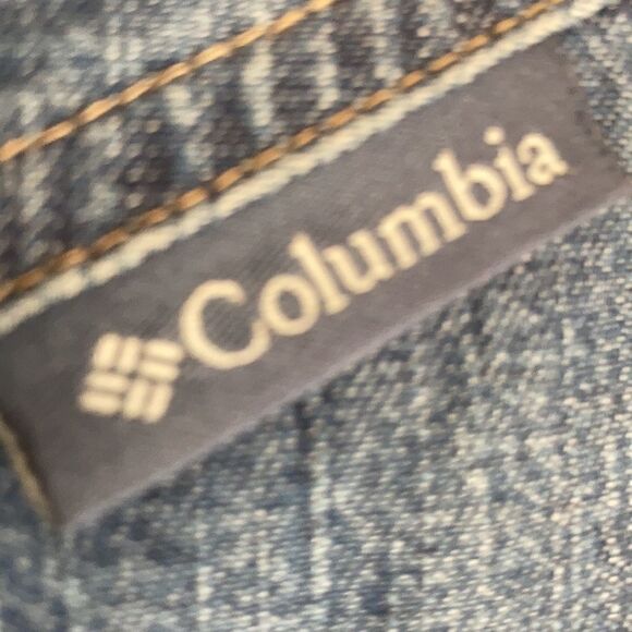 Columbia Jean Jacket blue denim button down medium pockets - Picture 7 of 16